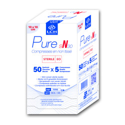 Carton : Compresses non tissées stériles 10 x 10 cm