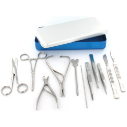Kit instruments petite chirurgie 11 pièces