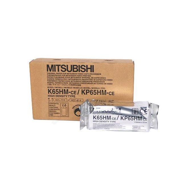 Papier video original Mitsubishi K65HM, KP65HM (4 rouleaux)