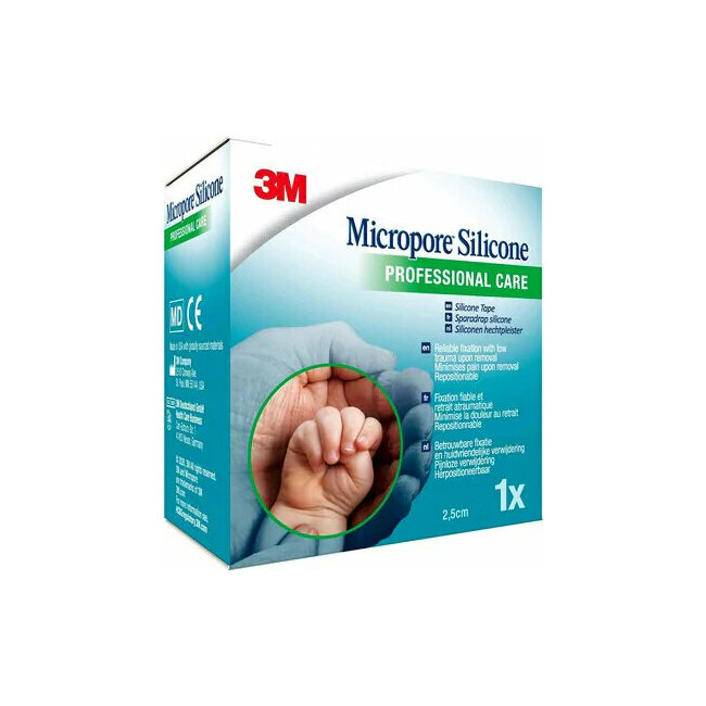 Sparadrap Silicone Micropore 3M 2,5cm x 5m