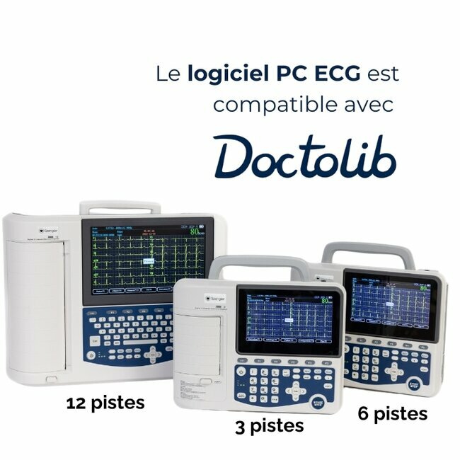 Appareil ECG Cardiomate Spengler (3, 6 ou 12 pistes) avec interpretation automatique