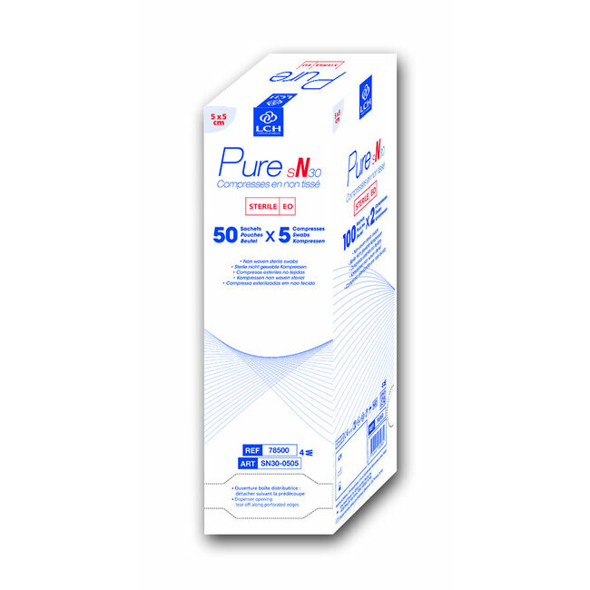 Compresses Pure N30 non tissées stériles