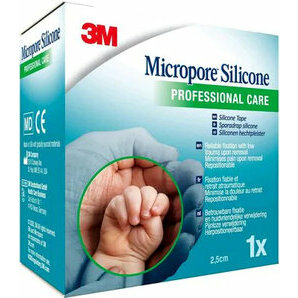 Sparadrap Silicone Micropore 3M 2,5cm x 5m (A l'unité)