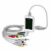 Boitier d'acquisition ECG Edan DX22 et ses fils