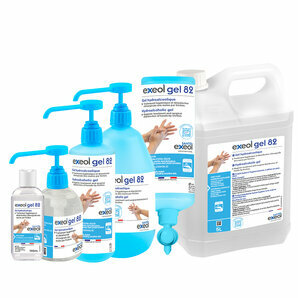 Gel hydroalcoolique Exeol gel 82 (format au choix)
